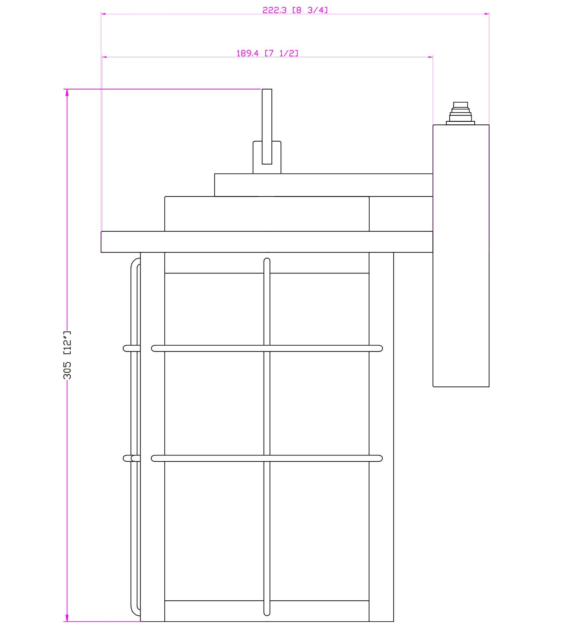 Hardware House 1-Light Outdoor Wall Lantern, Black