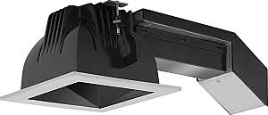 RAB REMODELER 4 inch Square 20W Lutron 50 Degree 4000K 80 CRI Black Cone Silver Ring (RDLED4S20L-50N-B-S)