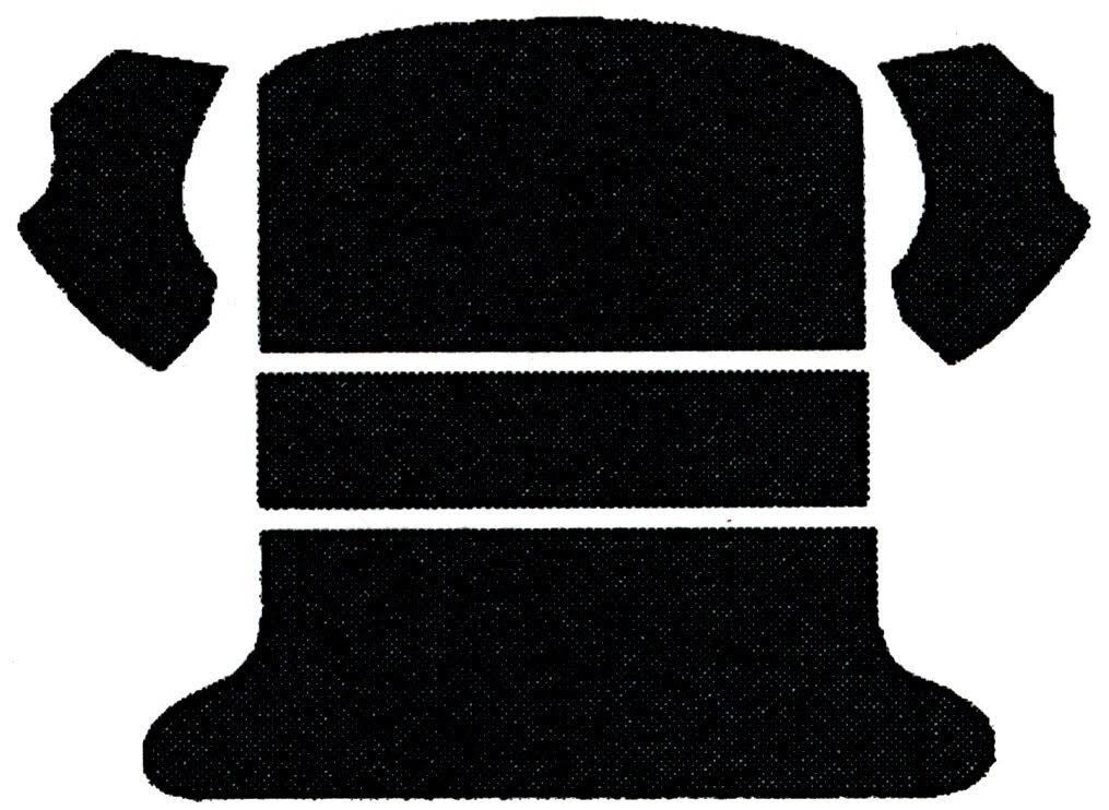 EMPI 3915 65-72 VW Bug u0026 Super Beetle Sedan Rear Well Carpet Kit, 5-Piece, Black