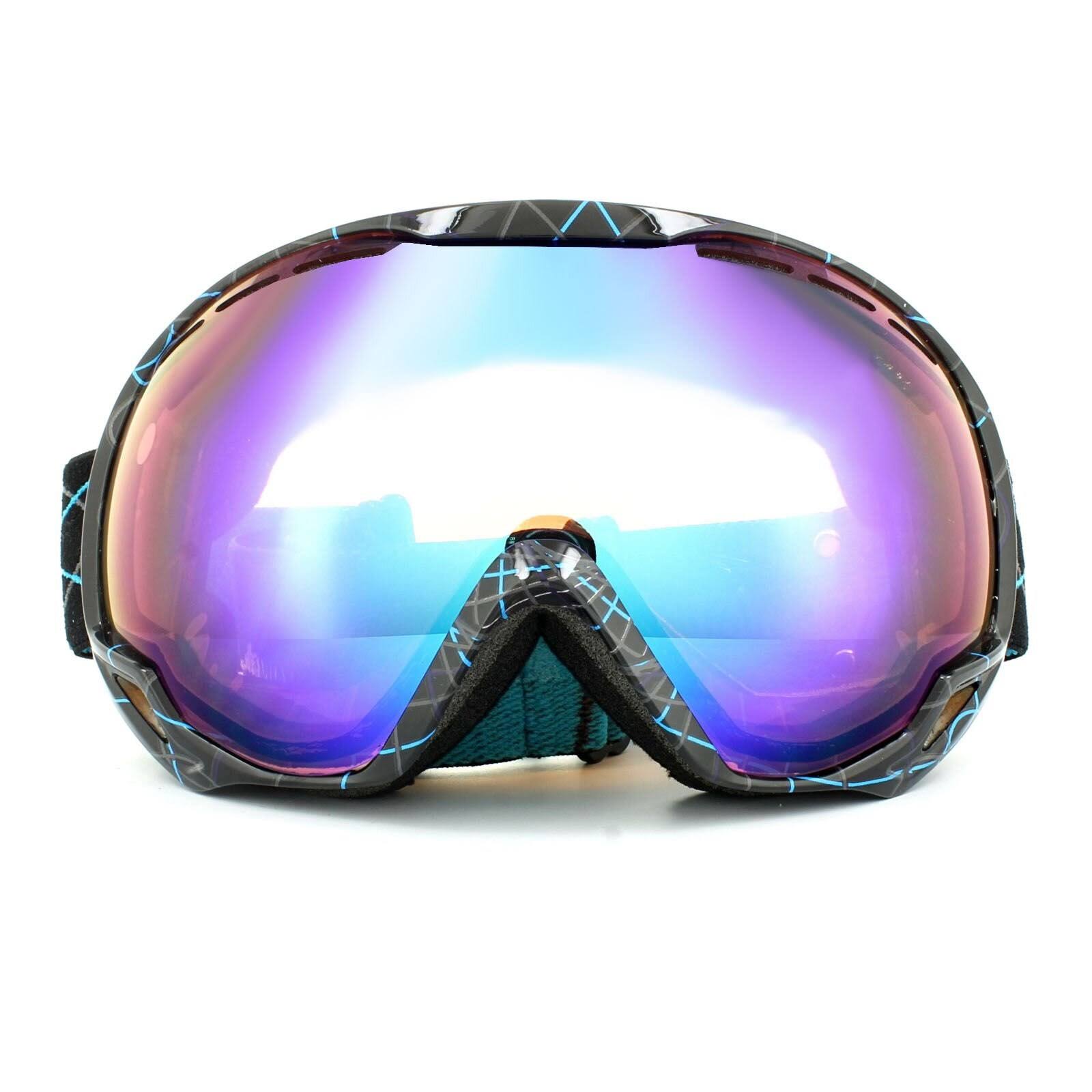 Bolle 21109 Emperor OTG Ski Google, Shiny Black and Blue Loops