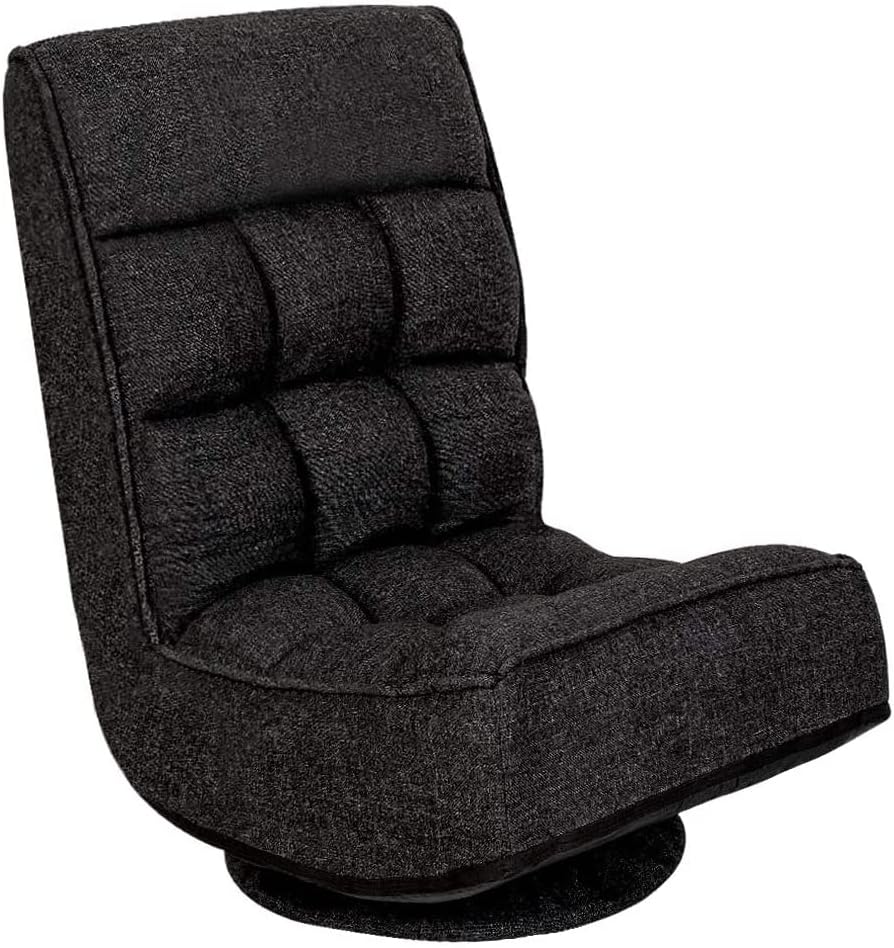 ORISTUS Swivel Gaming Floor Chair with Arms Back Support Adjustable Floor Sofa for Adults Teens Lazy Sofa Lounger Video Game Chair