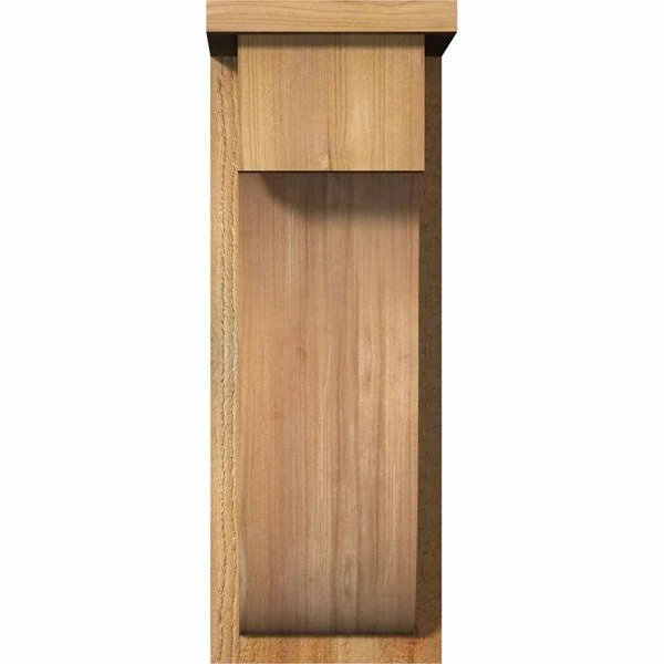 8x22W x 10x22D x 22x22H Del Monte Rough Sawn Corbel w/Backplate, Western Red Cedar