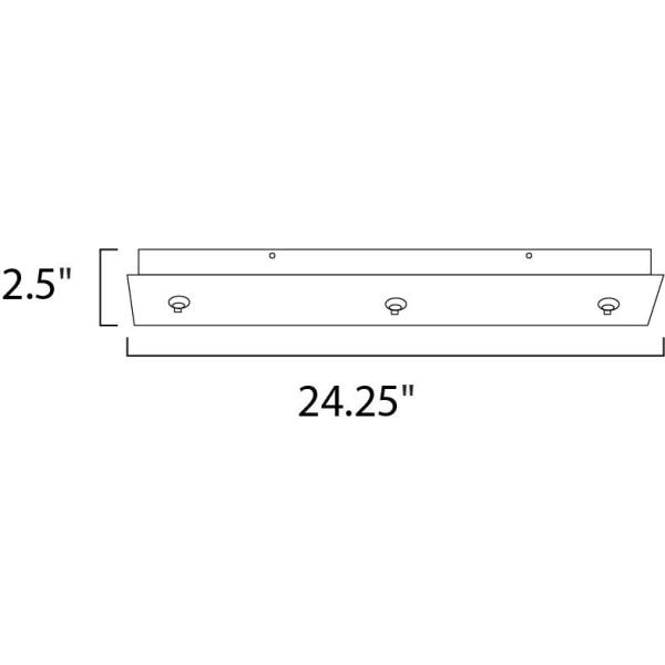 ET2 Lighting Ec85013-sn RapidJack LED 3-Light Canopy Satin Nickel