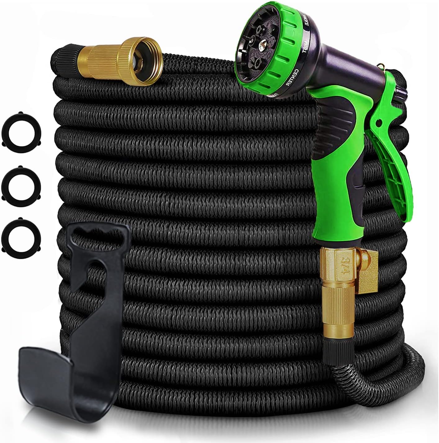 150 ft Garden Hose - Expandable Water Hose wiht Durable 4-Layer Latex Core and Fabric, 3/4
