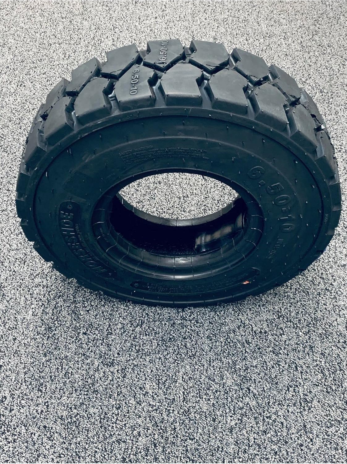 N12 2 New 6.50-10 14PR HORSESHOE Super Duty Forklift Tires (Tire + Tube + Flap) 6.50x10 650x12 650-10 TTF,Black