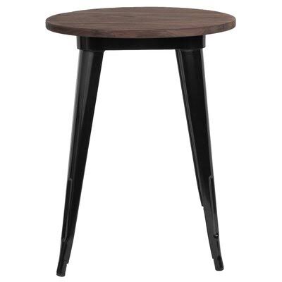 Williston Forge Dorset Rustic Metal Dining Table, Black