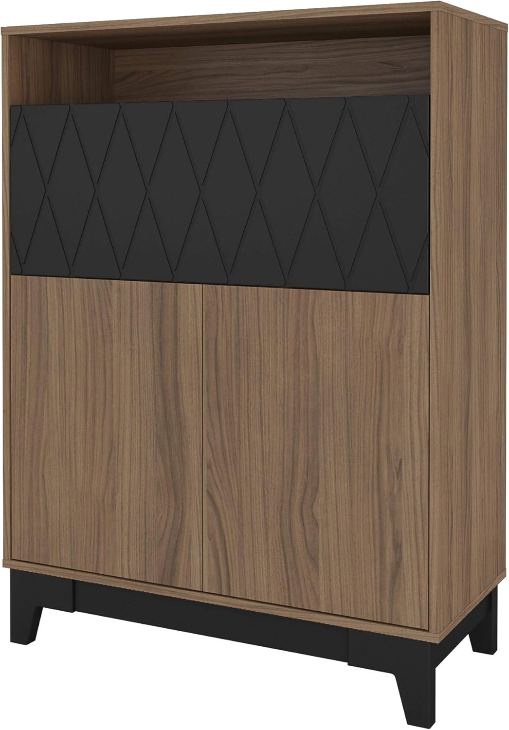 Nexera 402703 Boss Secretary Desk Nutmeg & Black