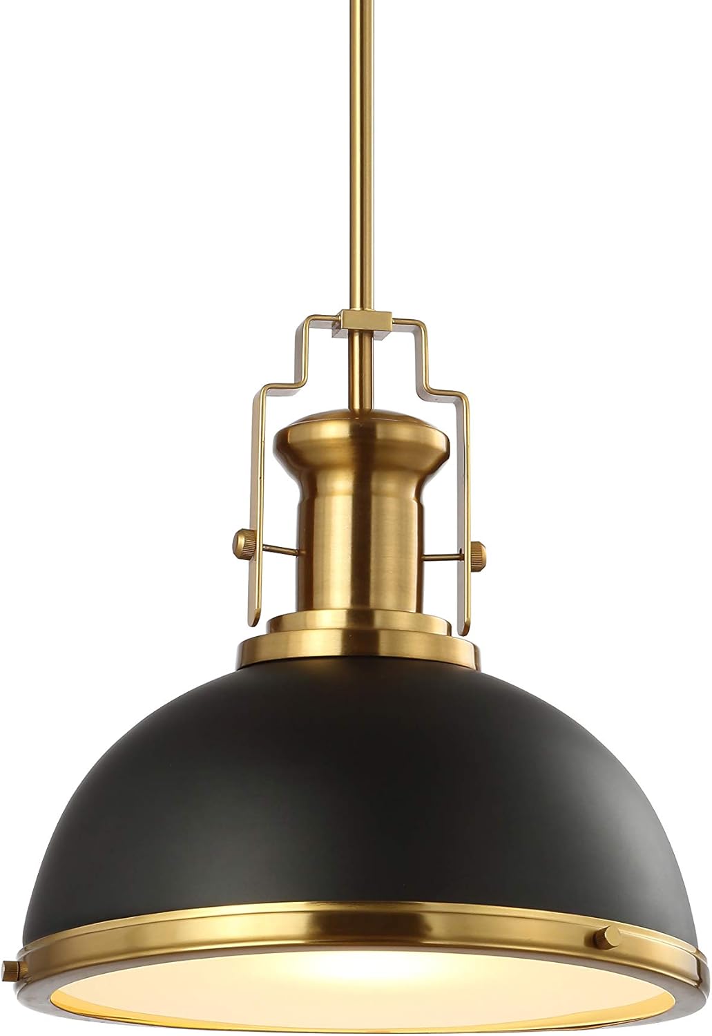 JONATHAN Y JYL9536A Homer Iron/Glass Adjustable Vintage Classic LED Pendant, 13
