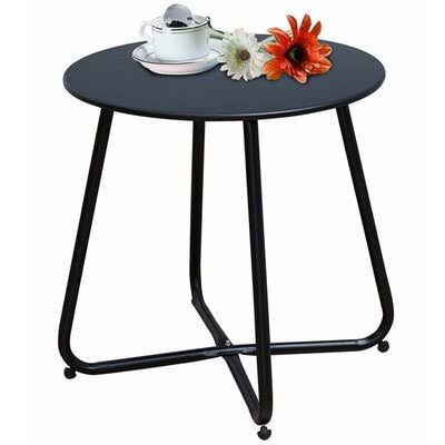 Patio Coffee Table Ebern Designs Color: Black