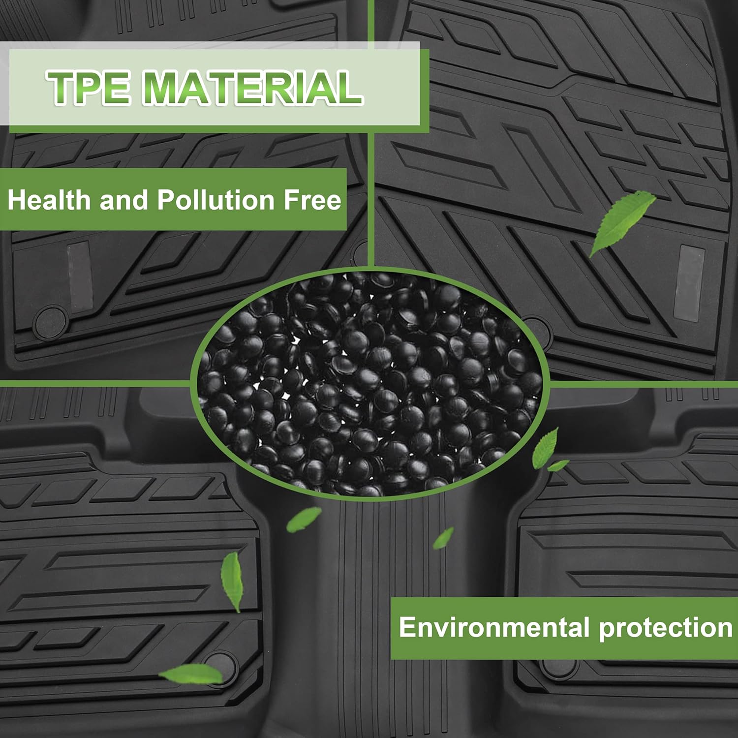 curple Floor Mats Compatible for 2020-2021 Explorer(6 Passenger Only),Black TPE All Weather Protective Floor mats, 1st, 2nd and 3rd Row Black TPE Floor Liners