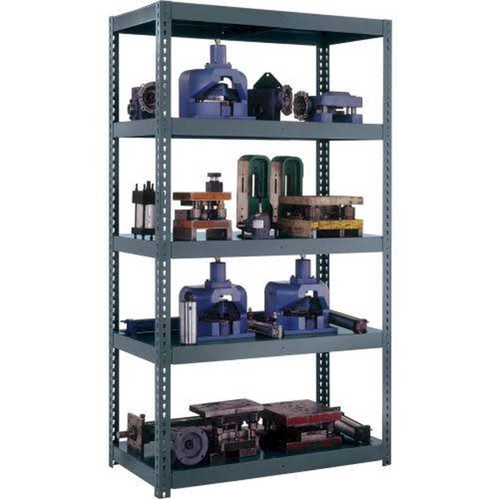 High Capacity Boltless Shelving, 36W x 18d x 96H, 5 Shelves, Gray