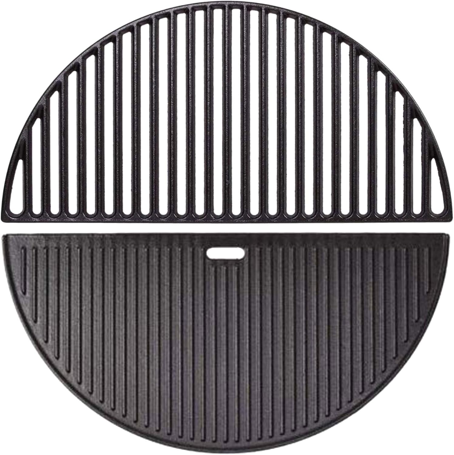 WINTRON 18-in Cast Iron Cooking Grate Griddle for Kamado Joe Classic Joe, Large Big Green Egg (Cast Iron Grill Grate+Griddle), 2-Pack Pack of 2
