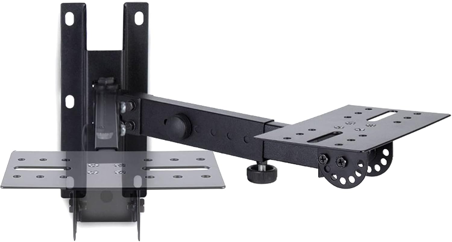 BIGalleons SPS-508 Speaker Wall Ceiling Mount Stand, Rotatable Angle, Adjustable Swivel Tilt Speaker Mount Bracket, Home Surround Sound System 100 lbs Capacity (2 Packs, Black) Pack of 2