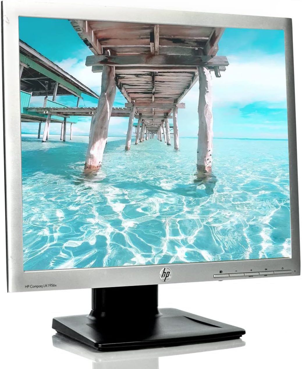 HP LA1956X LED-Backlit 19 Inch Anti-Glare (1280 x 1024) Monitor, | VGA Port, Display Port, DVI | 16.7 Million Colors, Viewing Angles: Horizontal: 170&deg; Vertical: 160&deg;, 5ms Respond Time (Renewed)