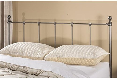 Hawthorne Collections Queen Metal Spindle Headboard in Black Steel