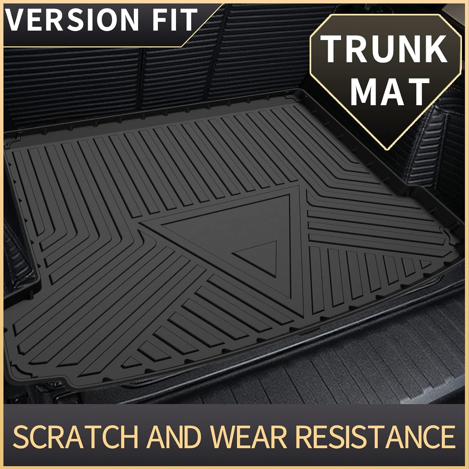 Elsetyler Cargo Liner for 2019 X6 - Black TPO All Weather Heavy Duty Waterproof Rear Cargo Tray Trunk Floor Mat Protector Compatible with 2009-2019 BMW X6 E71 Pack of 2