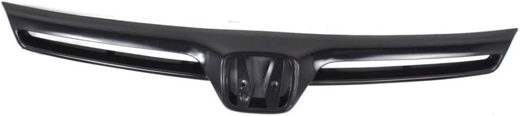 For Honda Civic Grille Assembly 2006 2007 2008 | Painted Black Shell and Insert | Coupe | Plastic | HO1200174 | 75100SVAA01ZA