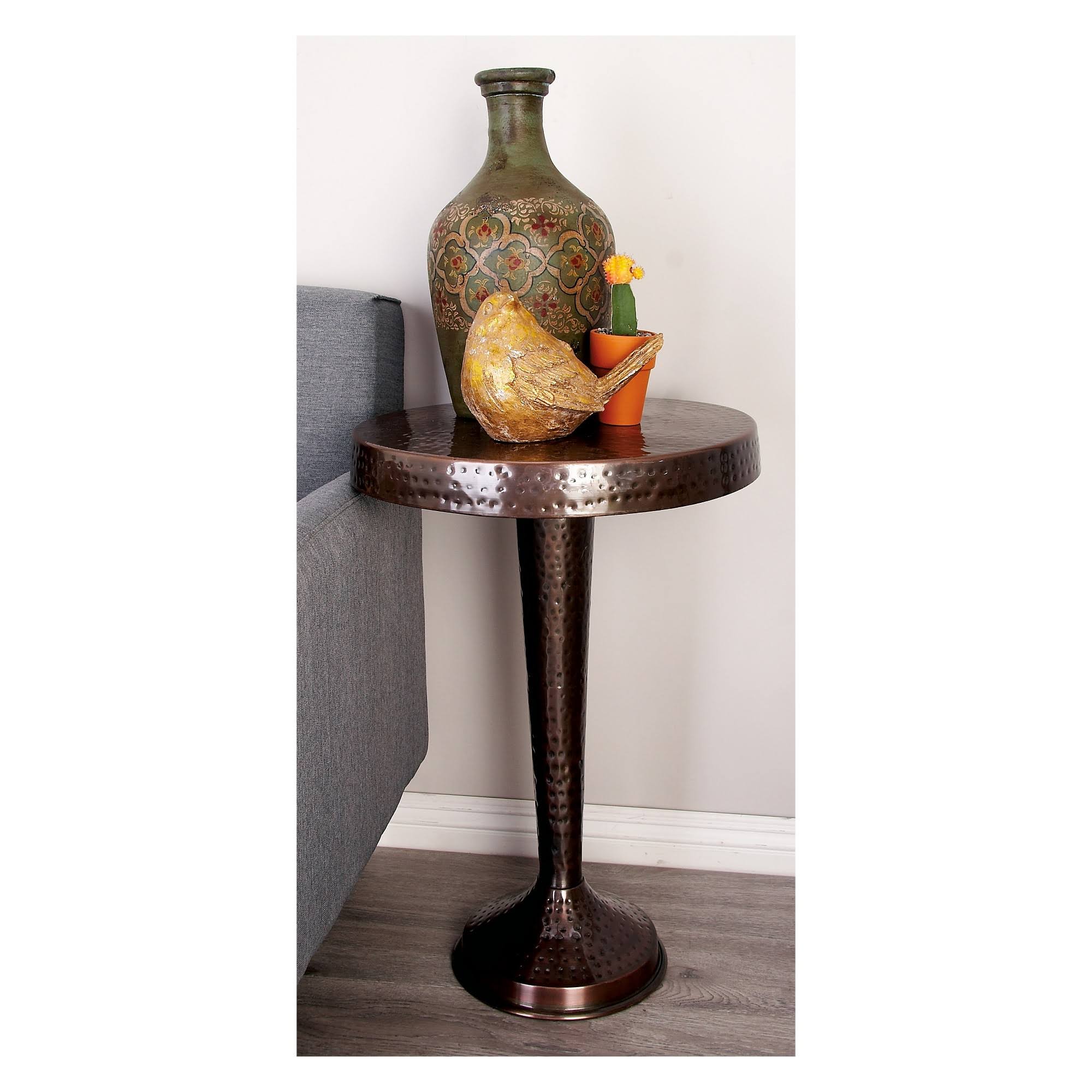 Vintage Inspire Metal Bronze Accent Table