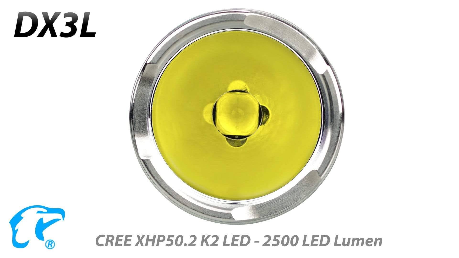 Eagtac DX3L Flashlight XHP50.2 CW LED 2500lm Black DX3L-XHP-502-CW