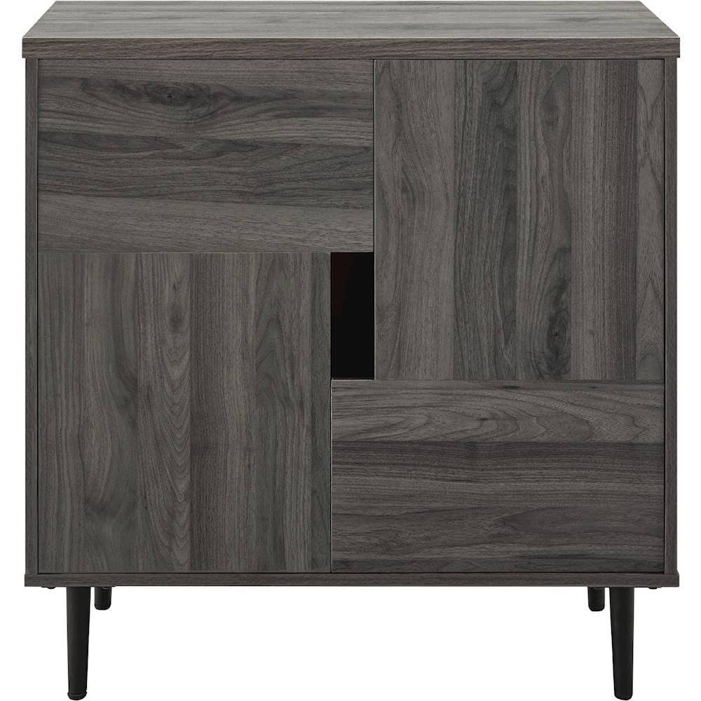 Walker Edison - 30x22 Modern Color Pop Accent Cabinet - Slate Gray/Red