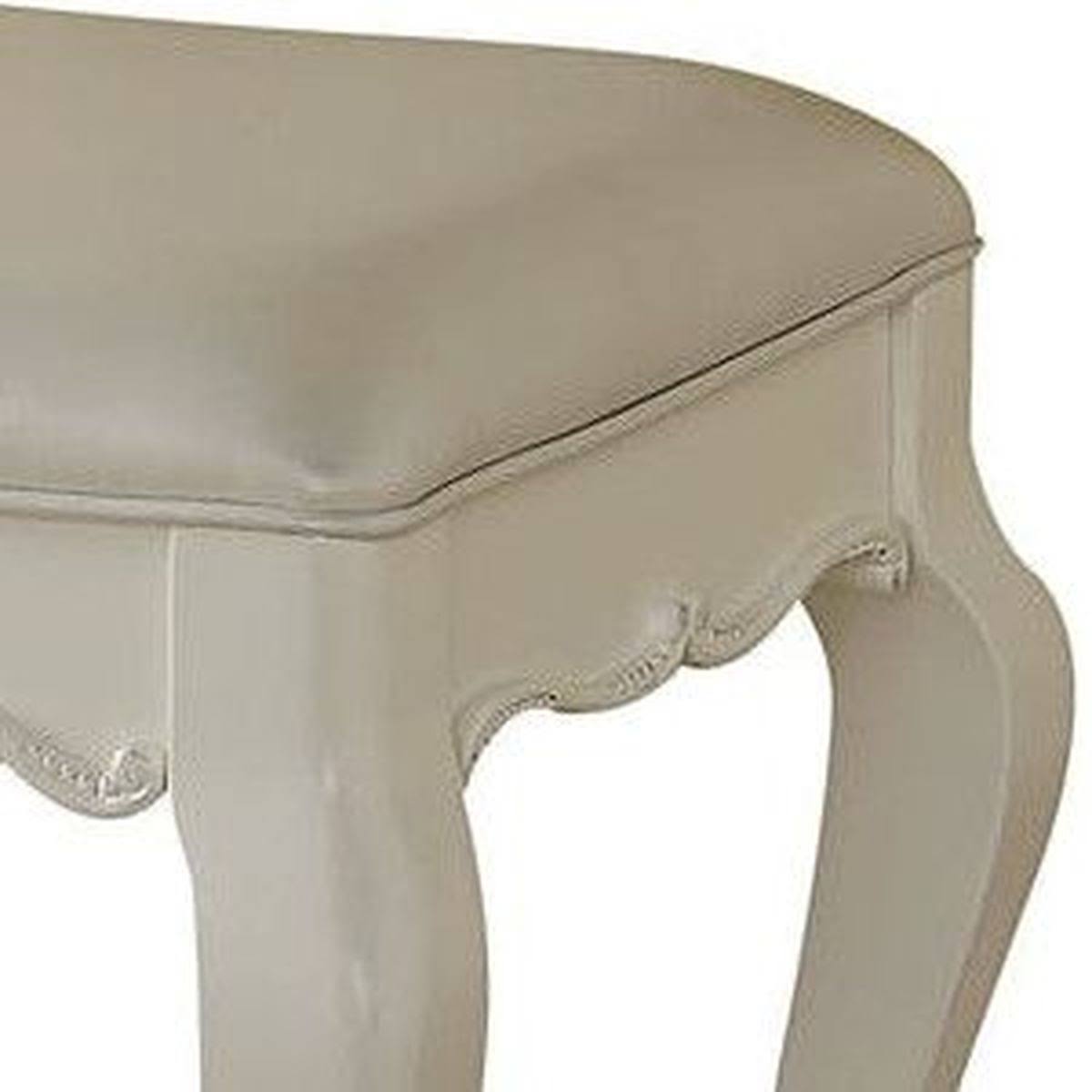 Acme Edalene Vanity Stool Pearl White