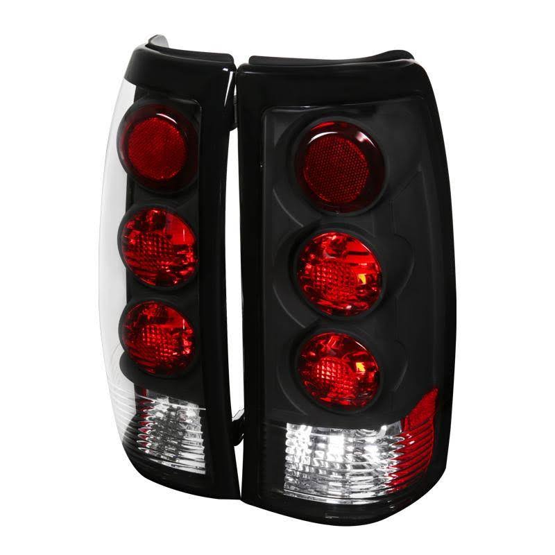 Spec-D Tuning F-Side Tail Lights-Black 99-02 Chevy Silverado