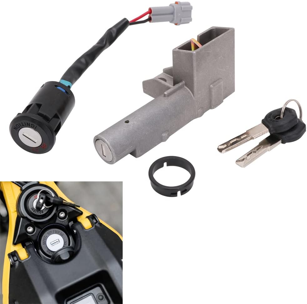 JFG RACING Motorcycle Ignition Key Switch Sur Ron Key Set Ignition Lock Cylinder For Light Bee Sur-Ron X/S