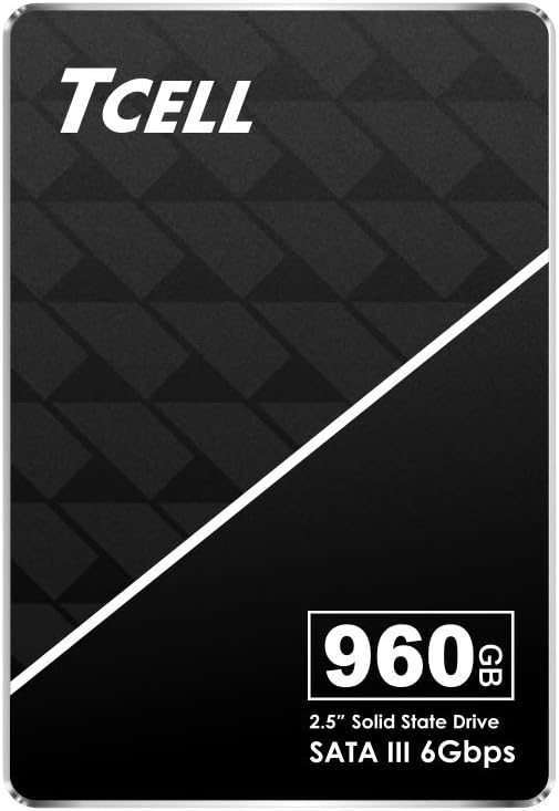 Tcell TT550 960GB 3D Nand Sata III 2.5'' Internal SSD- Reads/Writes up to 550/480 MB/s Pack of 2