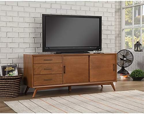 Allora Large Wood TV Console in Acorn Brown