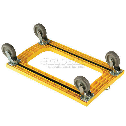 Global 241344 4 in. Plastic Dolly with Flush Deck Casters - 1000 lbs Capacity
