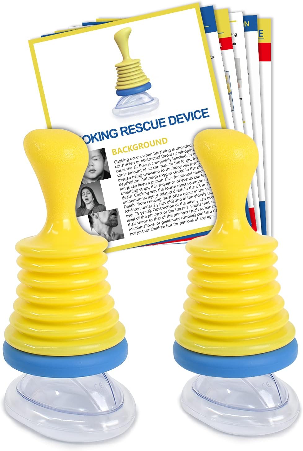 2Packs Choking Rescue Device for Child, Effective Anti Choking Device, Easy-to-Use & Portable Suction Choking Kit for Kids, Suck Out Obstructor in Airway, Essential First Aid Kit for Homes, Travel