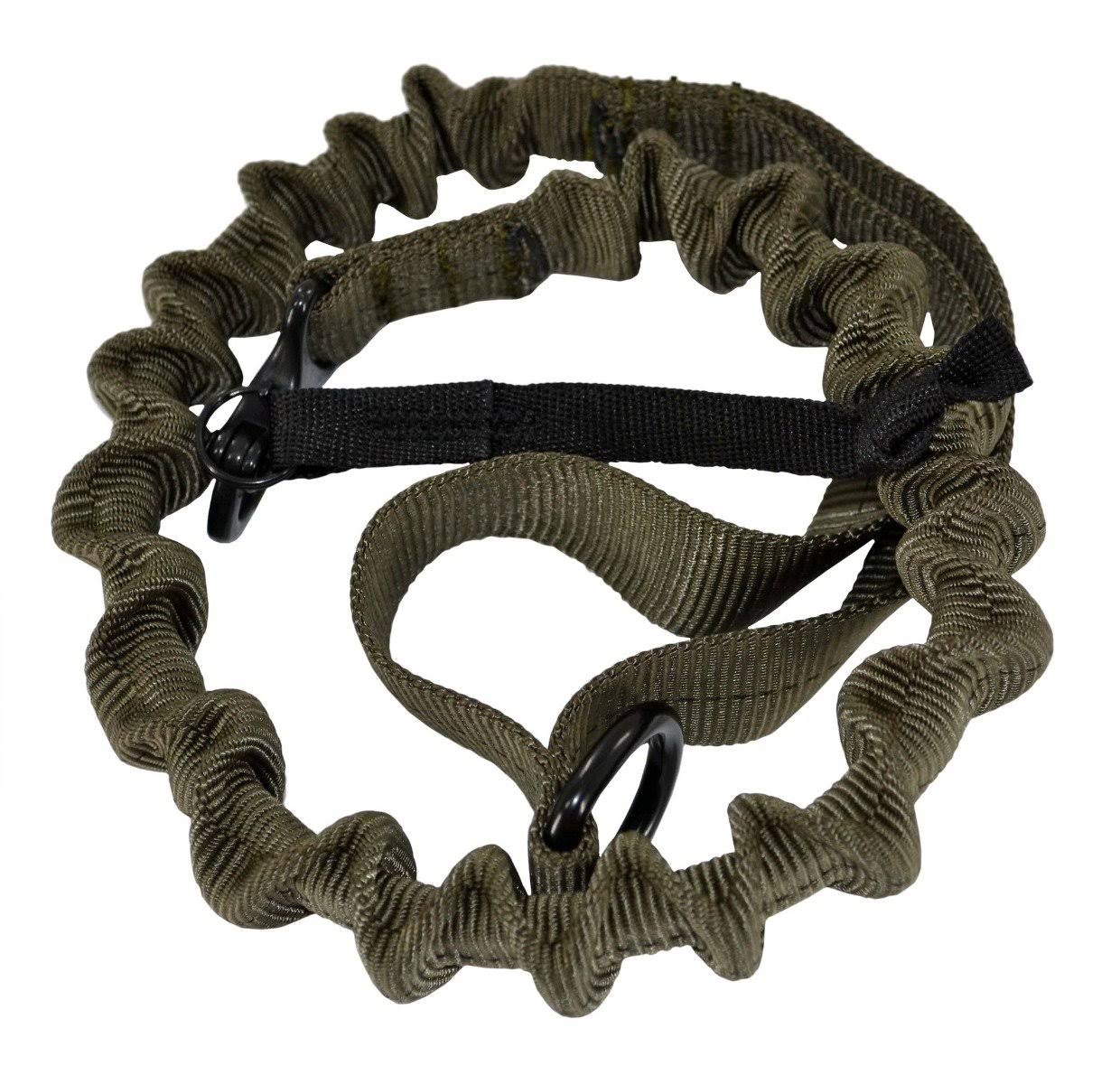Tactical Quick Release Bungee Leash-Ranger Green