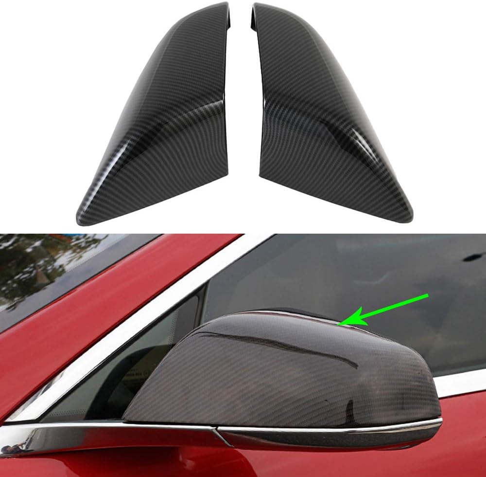Oubolun Side Mirror Cover for Tesla Model S 2016-2020 Car Exterior Accessories ABS Plastic Imitation Carbon Fiber Outside Mirrors Cap (Pack of 2)