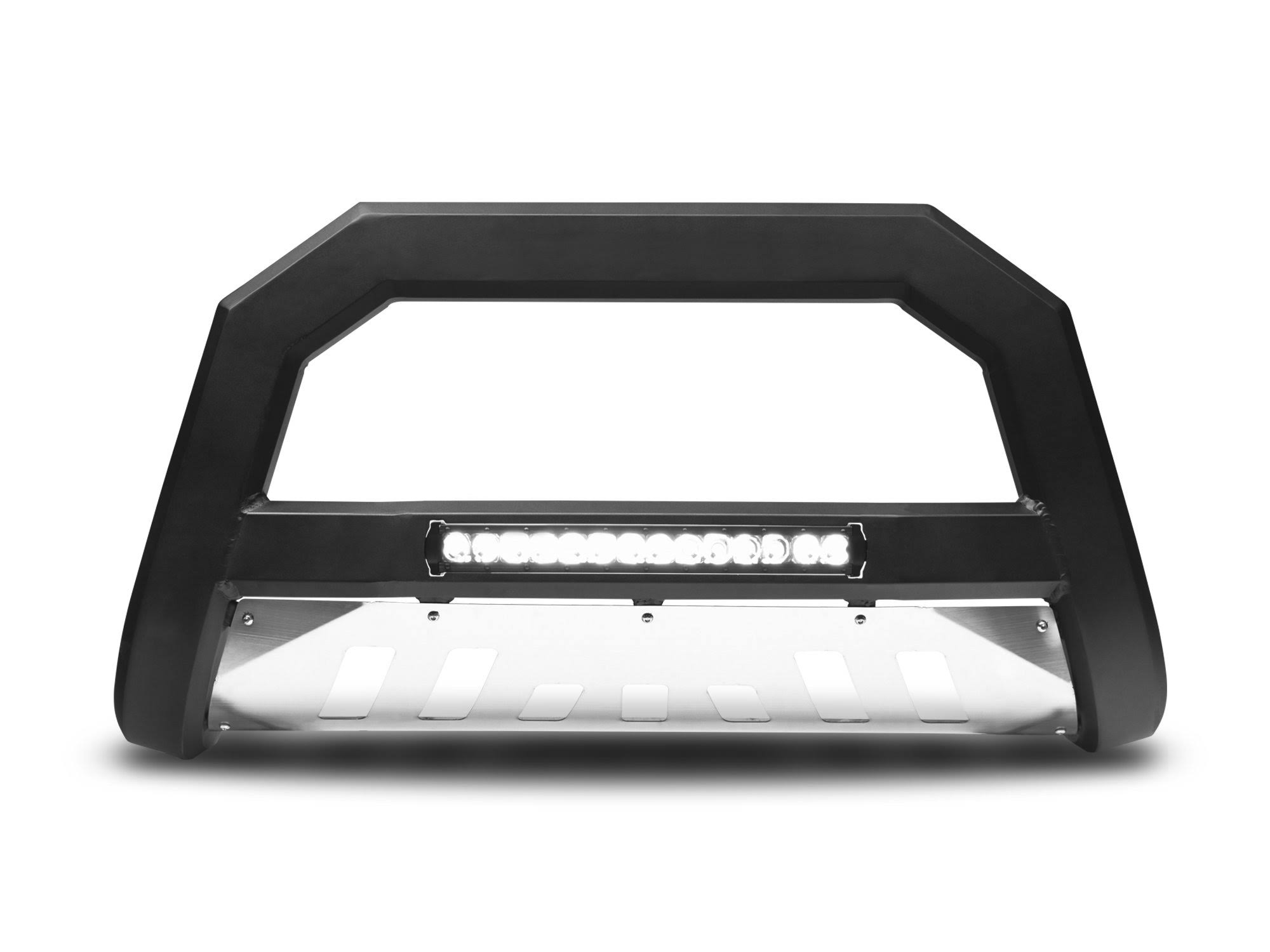Armordillo 7176577 USA Matte Black w/ Aluminum Skid Plate AR Series Bull Bar w/ LED Ford F-150 2004-2020