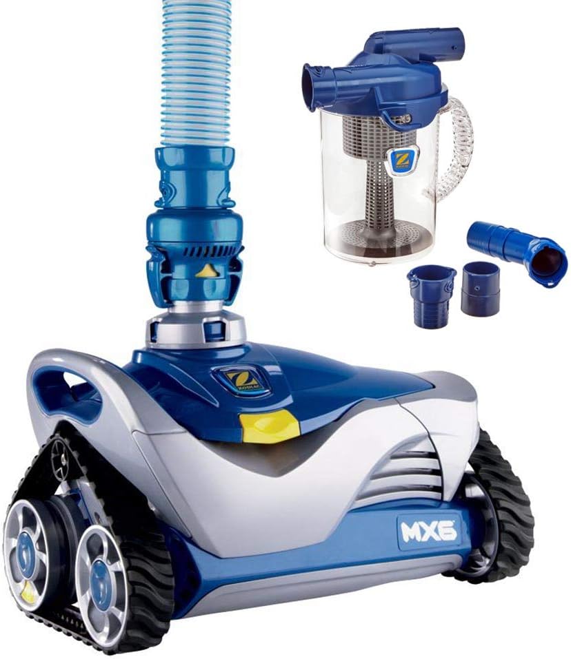 Jandy Zodiac Mx6 Automatic Suction Side Pool Cleaner Vacuum with Zodiac Cyclonic Leaf Canister