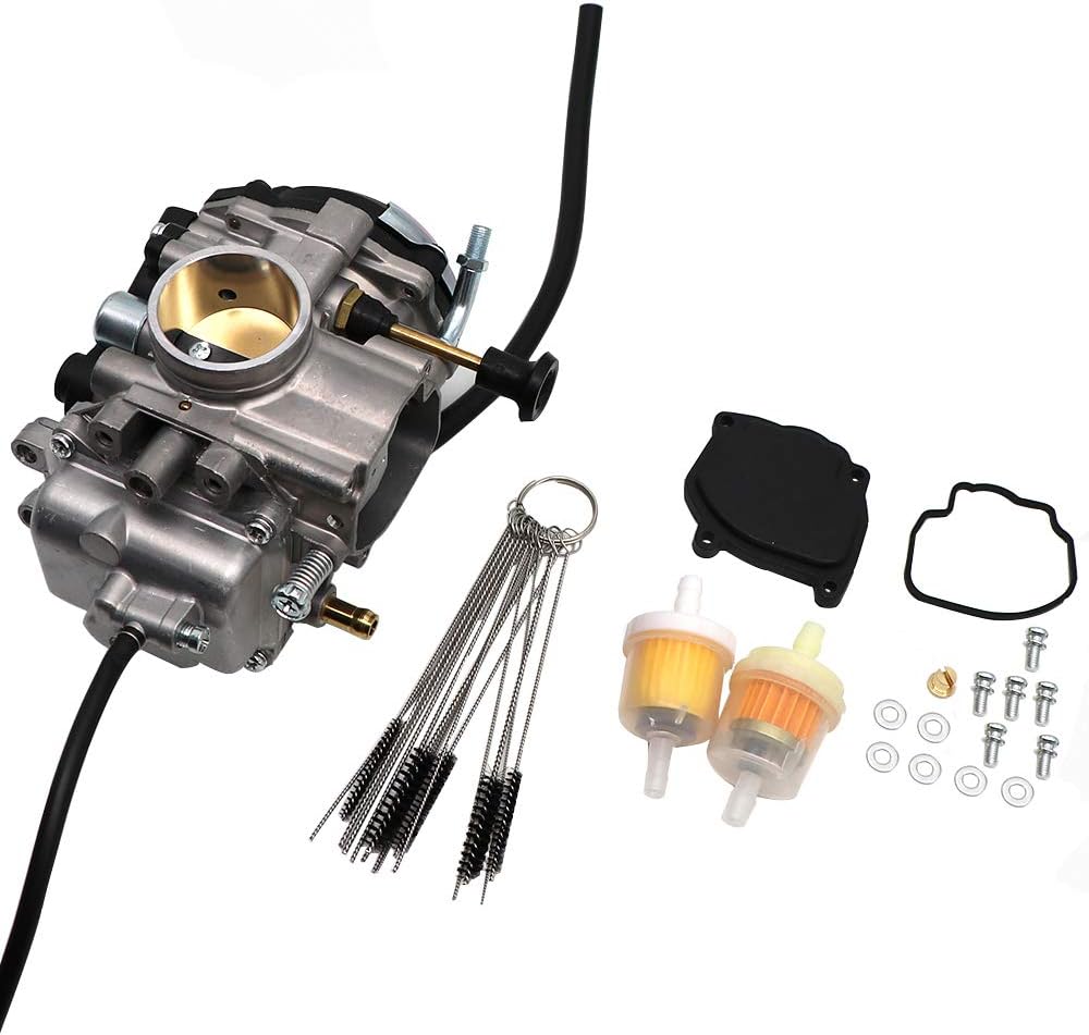 KIPA Carburetor For Yamaha Bear Tracker 250 YFM250 Bear Tracker YFM 250 YFM250B YFM250X YFM250XH 1999-2004 ATV With Carbon Dirt Jet Cleaner Tool Kit & Fuel Filters