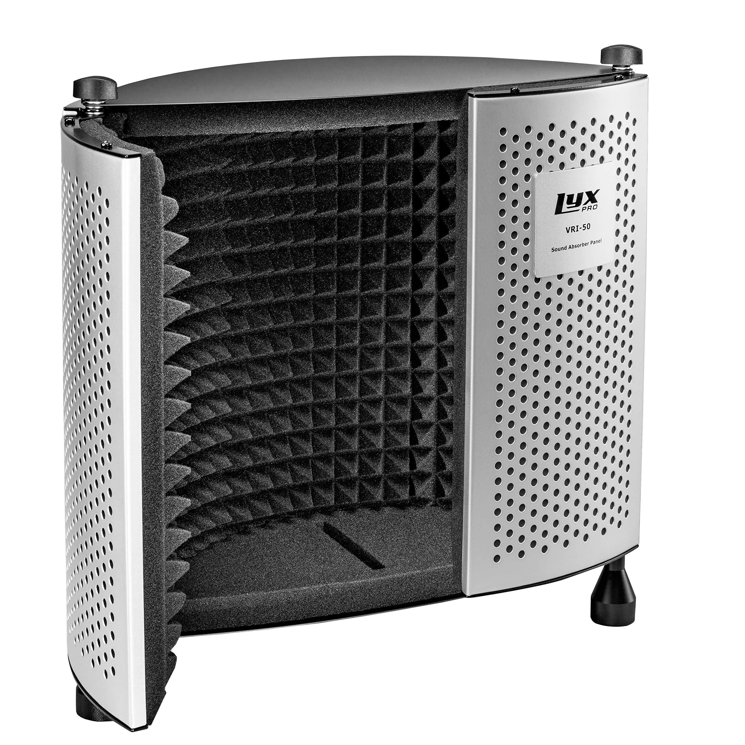 LyxPro Sound Absorbing Acoustic Eva Foam Isolation Portable Microphone SHIELD, Vocal Recording PANEL, Four Side Enclosed High Pe