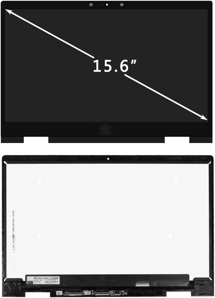 FirstLCD ISP LCD Display Touch Screen Replacement fit Pen Touch for HP Envy X360 15M-BP111DX 15M-BP112DX 15M-BP011DX 15M-BP012DX 15M-BQ021DX 15M-BQ121DX 925736-001 +Digitizer Board+Bezel FHD