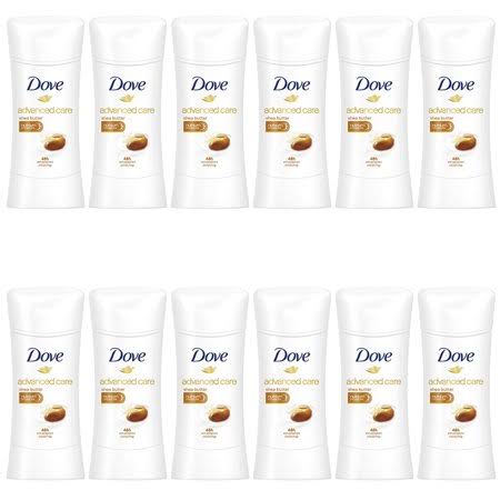 Pack of (12) Dove Advanced Care Antiperspirant Deodorant, Shea Butter 2.60 Ounce
