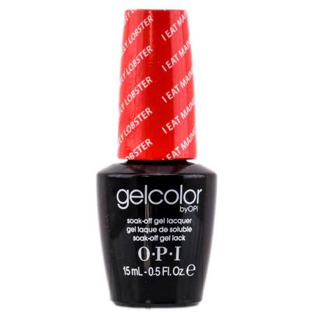 GelColor by OPI Soak-Off Gel Lacquer Nail Polish - I Eat Mainely Lobster / GC T30 - Pack of 2 with Sleek Comb