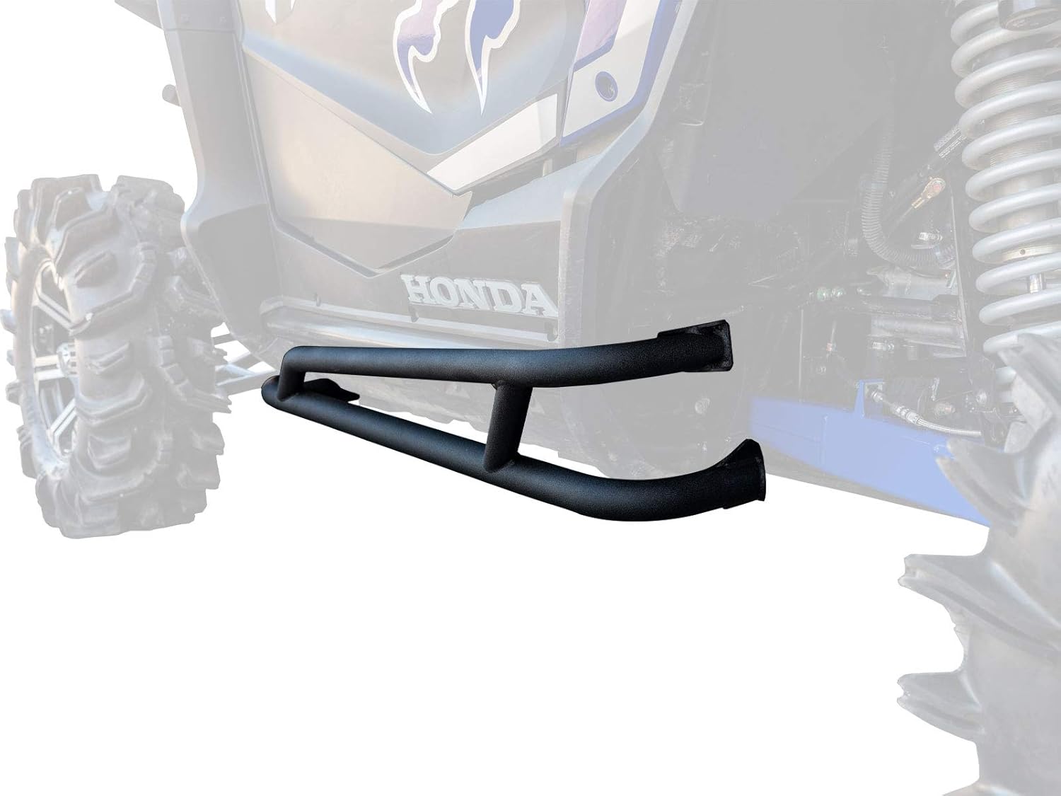 SuperATV Heavy Duty Rock Sliding Nerf Bars for 2019+ Honda Talon 1000R / 1000X | Wrinkle Black | Made with 1.75” Diameter Steel Tubing | Protects Against Trees and Rocks on Tight Routes