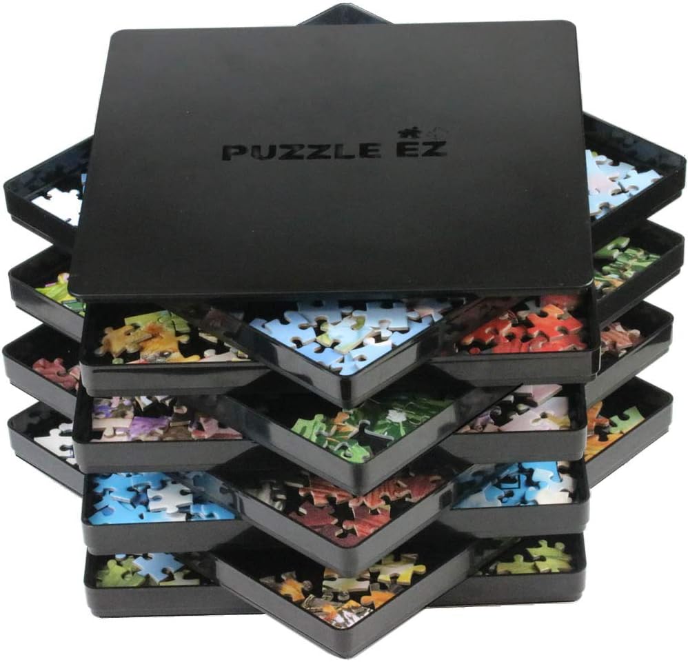Puzzle Sorting Trays with Lid Stackable 9