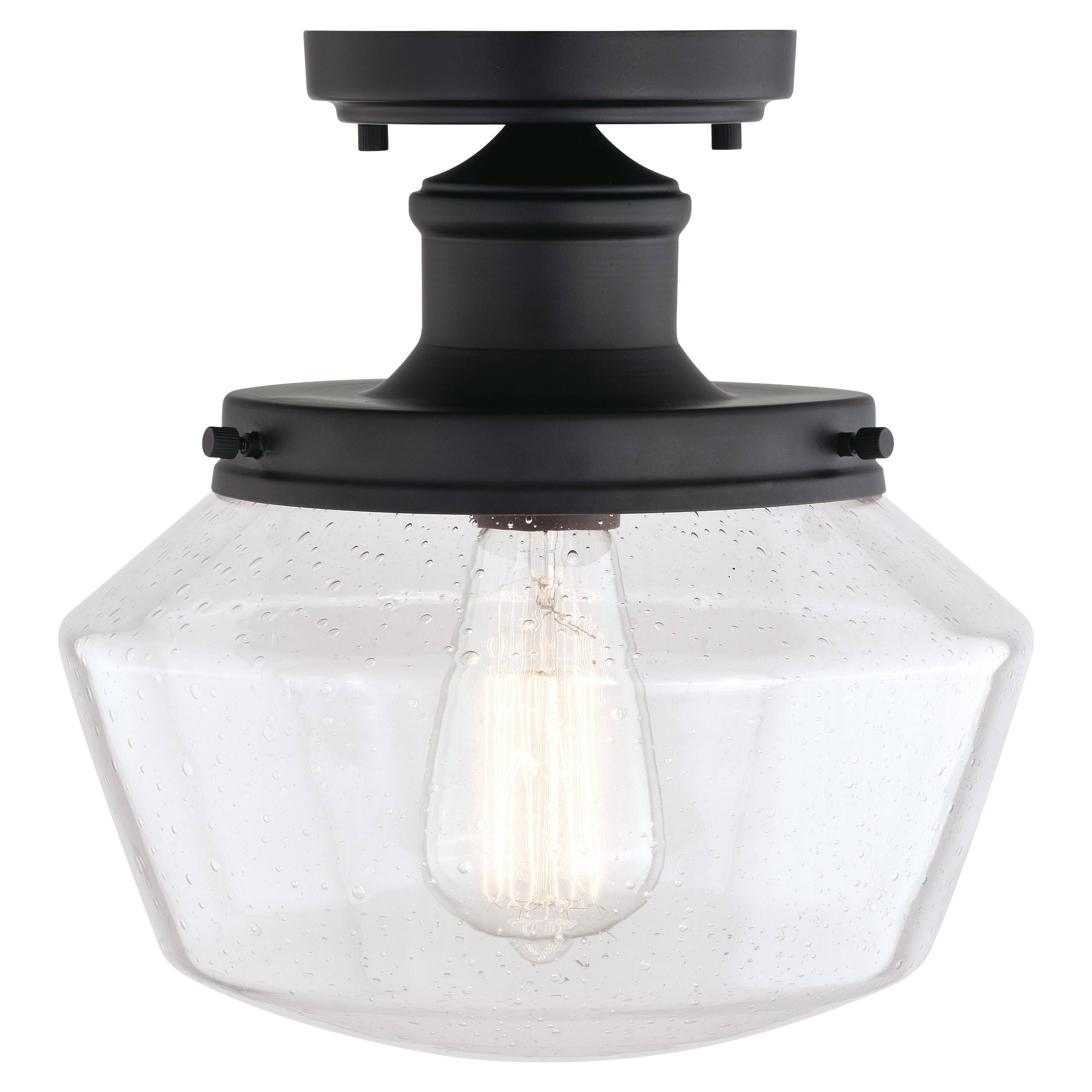 Vaxcel International-Collins 10 in. W Outdoor Flush Mount Matte Black-T0546