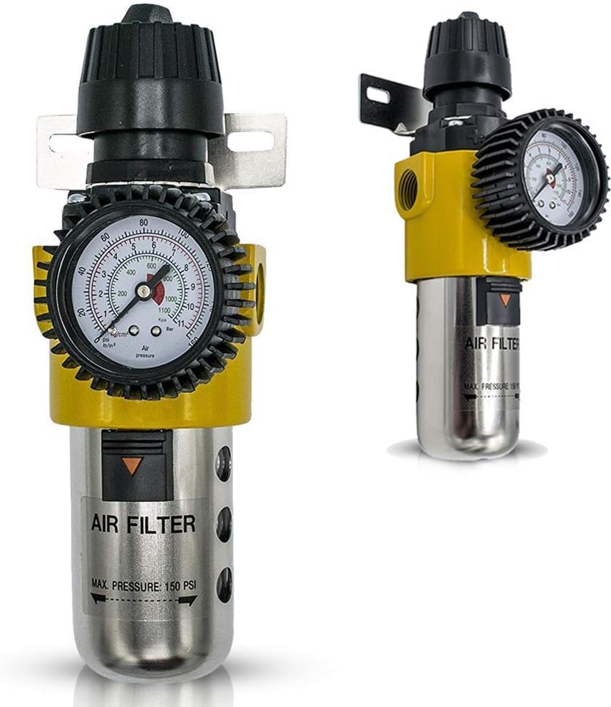 Le Lematec Air Compressor Filter Regulator, ½ Inch 160 PSI Compressed Air Dryer AS209 Pack of 2
