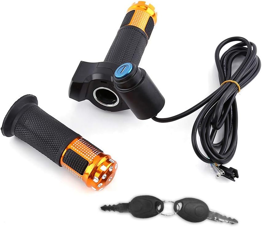 VGEBY Throttle Handle, Throttle Accelerator Handle Grips and Cable Set for 12-84V Electric Bike or Scooters