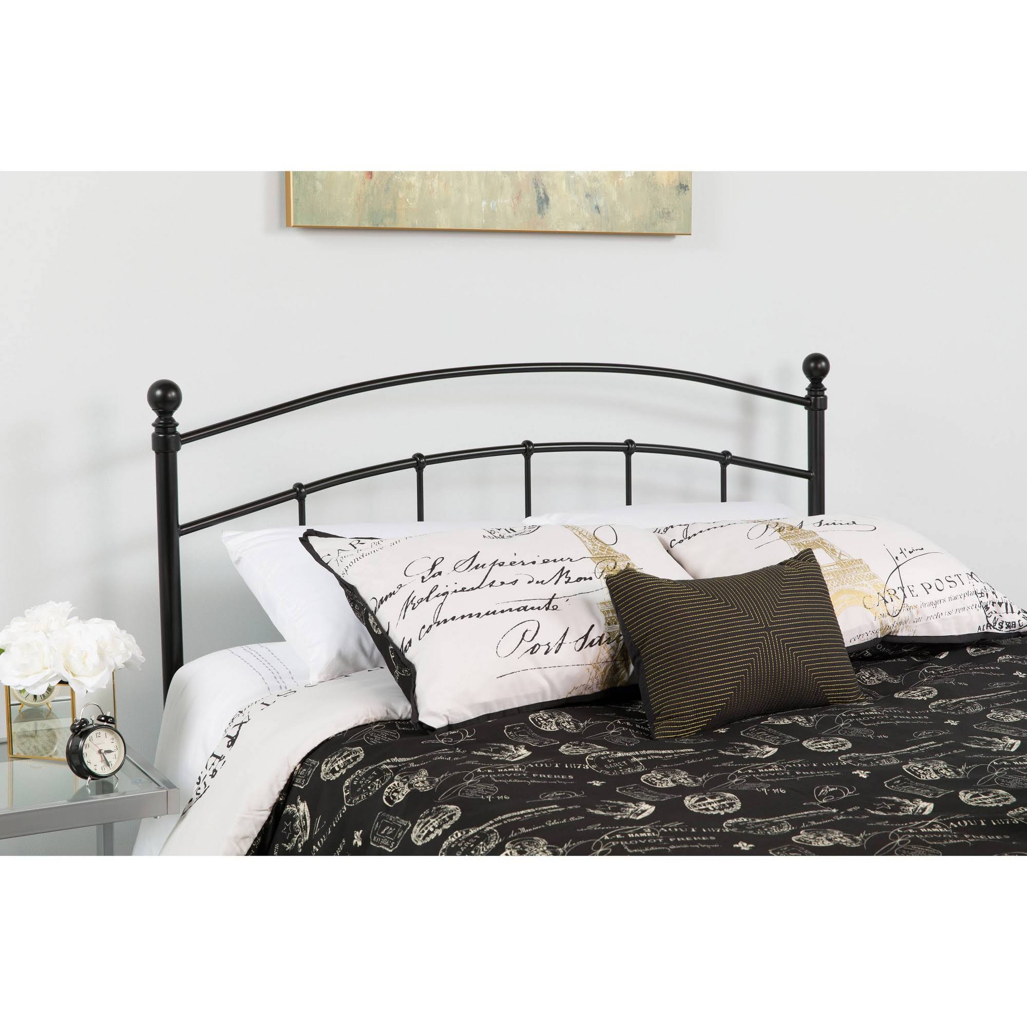 Full Woodstock Decorative Metal Headboard Black - Riverstone Furniture
