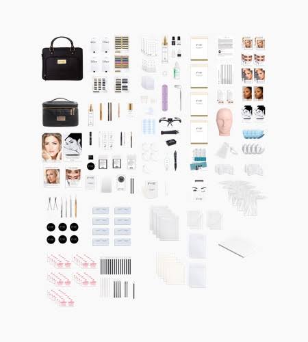 Professional Eyelash Extension Kit: Lash Stylist Pack &acirc; Includes Glue for Lashes, Eyelash Extension Tweezers, Practice Supplies,