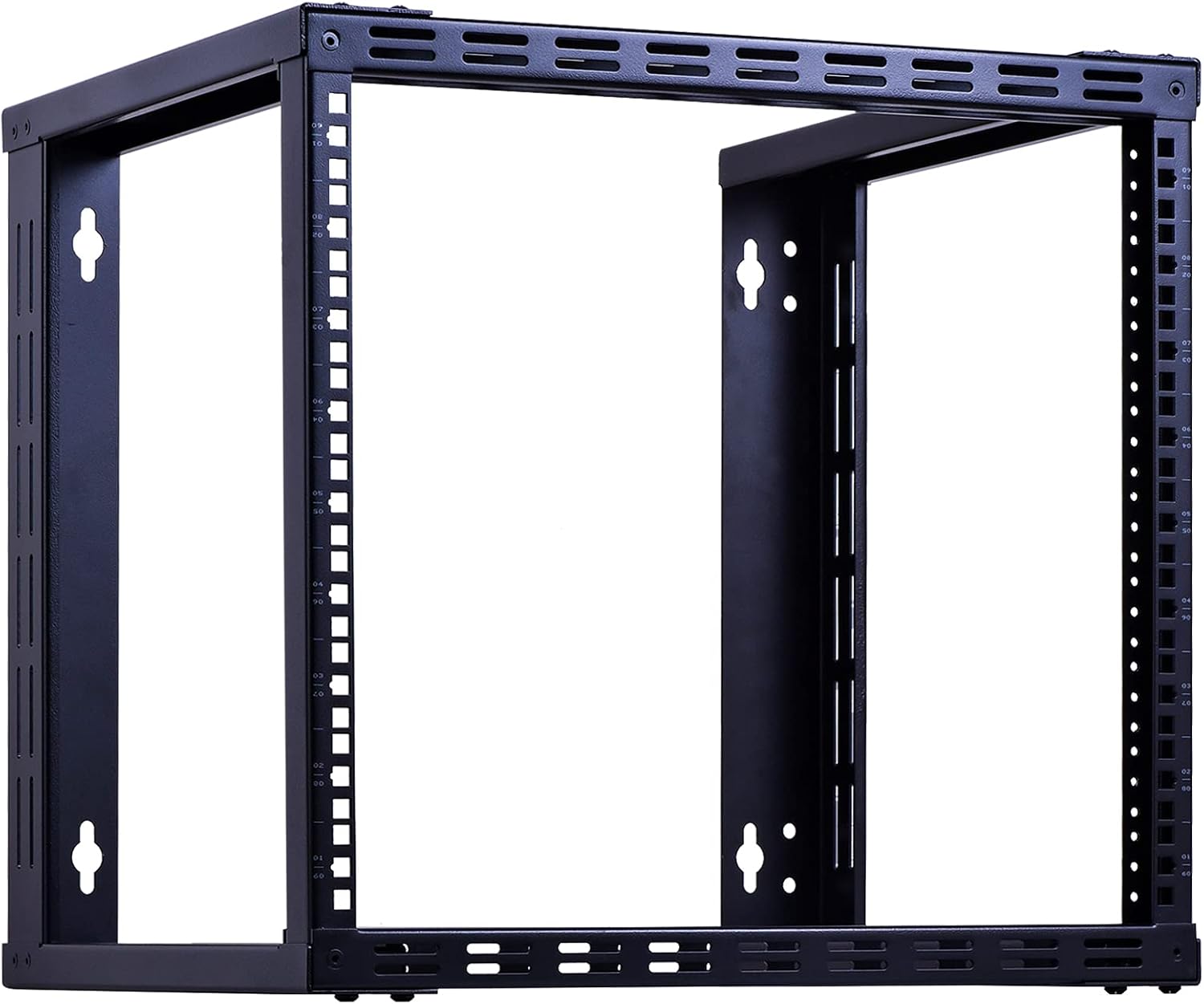 RackPath 9U Wall Mount Rack Open Frame 19in Server Equipment Rack Heavy Duty - 17in Depth