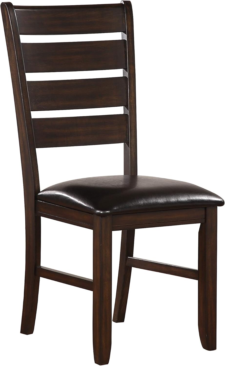 ACME Urbana Side Chair (Set-2) - 74624 - Black PU & Espresso