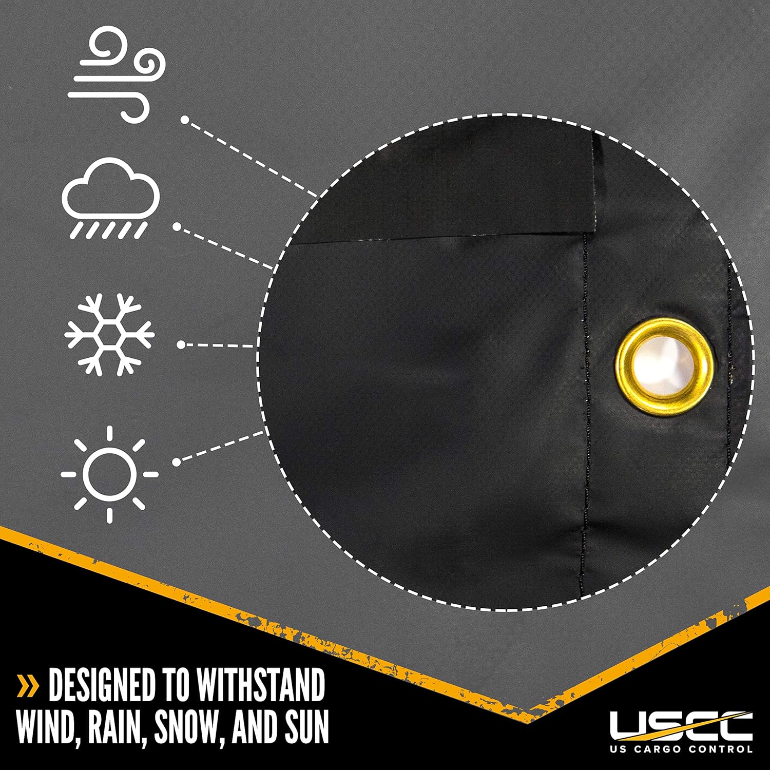 US Cargo Control Heavy Duty Lumber Tarp - 20 Feet x 28 Feet with 6 Foot Drop and Flap - Strong and Reliable Protection for Your Flatbed Trailer Cargo - 18 Ounce Black Trailer Tarp